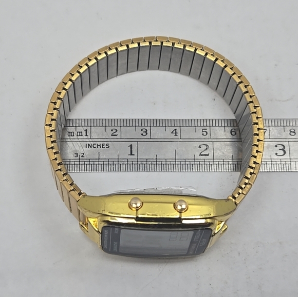 Mens Rare Unique Vintage Aspen Niteglo Digital Watch Gold Tone New Battery - Picture 9 of 11